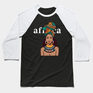 Afrocentric Woman Africa Baseball T-Shirt